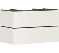 hansgrohe Xilesa E meuble sous-lavabo, 2 tiroirs PushOpen, pour plan de toilette découpe au centre, 980x550x620mm, 54302780, Couleur: Beige sable mat