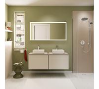 hansgrohe Xilesa E Meuble bas pour plan de toilette, 2 tiroirs, 54268780,
