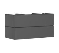 hansgrohe Xilesa E meuble sous-lavabo, 2 tiroirs, pour console découpe au centre, 1180x550x620mm, 54303760, Couleur: Gris ardoise mat