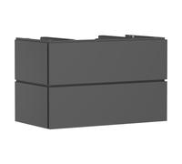 hansgrohe Xilesa E meuble sous-lavabo, 2 tiroirs, pour console découpe au centre, 980x550x620mm, 54301760, Couleur: Gris ardoise mat