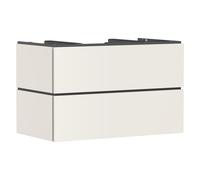hansgrohe Xilesa E meuble sous-lavabo, 2 tiroirs, pour console découpe au centre, 980x550x620mm, 54301780, Couleur: Beige sable mat