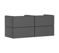 hansgrohe Xilesa E meuble sous-lavabo, 4 tiroirs, pour console découpe au centre, 1375x550x620mm, 54305760, Couleur: Gris ardoise mat