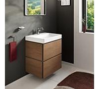 hansgrohe Xilesa E Meuble sous-lavabo 54293550 , 580 x 470 mm, avec 2 tiroirs Push-Open, Chêne cachemire