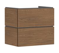 hansgrohe Xilesa E meuble sous-lavabo pour lavabos, 2 tiroirs, 680x470x620mm, 54258550, Couleur: Chêne Cachemire