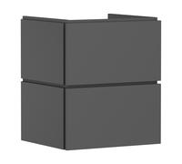 hansgrohe Xilesa E Meuble sous-lavabo pour lavabos, 2 tiroirs PushOpen, 530x470x620mm, 54292760, Couleur: Gris ardoise mat