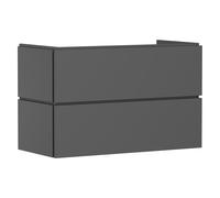 hansgrohe Xilesa E Meuble sous-lavabo pour lavabos, 2 tiroirs PushOpen, 980x470x620mm, 54297760, Couleur: Gris ardoise mat