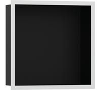 hansgrohe XtraStoris Individual Niche murale noir mat avec cadre design 300x300x100 mm, 56098700, Couleur: blanc mat