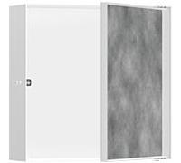 hansgrohe Niche murale XtraStoris 56085700 30x30x10cm, avec porte à carreler, blanc mat