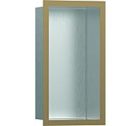 hansgrohe Niche murale XtraStoris 56094140 30x15x10cm, avec cadre design, acier inoxydable brossé, bronze brossé