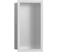 hansgrohe Niche murale XtraStoris 56094700 30x15x10cm, avec cadre design, acier inoxydable brossé, blanc mat