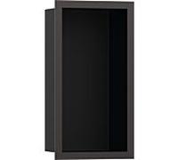 hansgrohe Niche murale XtraStoris 56095340 30x15x10cm, avec cadre design, noir mat, chrome noir brossé