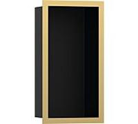 hansgrohe Niche murale XtraStoris 56095990 30x15x10cm, avec cadre design, noir mat, optique or poli