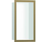 hansgrohe Niche murale XtraStoris 56096140 30x15x10cm, avec cadre design, blanc mat, bronze brossé