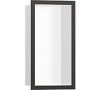 hansgrohe Niche murale XtraStoris 56096340 30x15x10cm, avec cadre design, blanc mat, chrome noir brossé
