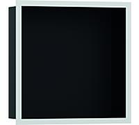 hansgrohe Niche murale XtraStoris 56098700 30x30x10cm, avec cadre design, noir mat, blanc mat