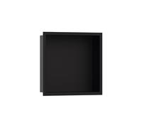 hansgrohe XtraStoris Original Niche Murale avec Cadre, 300x300x100 mm, 56057; Coloris: Noir Mat