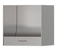 hansgrohe XtraStoris porte-papier hygiénique intégré original 56065800 150x150x140mm, acier inoxydable brossé