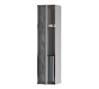 Hansgrohe Brosse WC encastrée XtraStoris Rock – étagère, inox brossé 24×14×69 cm