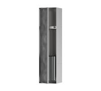Hansgrohe Brosse WC encastrée XtraStoris Rock – étagère, inox brossé 24×14×69 cm