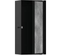 hansgrohe XtraStoris Rock niche murale avec porte à carreler 300x150x100 mm, 56082670, Couleur: noir mat