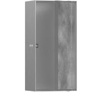 hansgrohe XtraStoris Rock niche murale avec porte à carreler 300x150x100 mm, 56082800, Couleur: acier inoxydable brossé