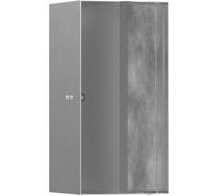 hansgrohe XtraStoris Rock niche murale avec porte à carreler 300x150x140 mm, 56088800, Couleur: acier inoxydable brossé