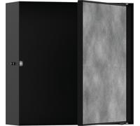 hansgrohe XtraStoris Rock niche murale avec porte à carreler 300x300x100 mm, 56085670, Couleur: noir mat
