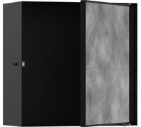 hansgrohe XtraStoris Rock niche murale avec porte à carreler 300x300x140 mm, 56091670, Couleur: noir mat