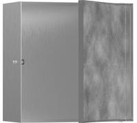 hansgrohe XtraStoris Rock niche murale avec porte à carreler 300x300x140 mm, 56091800, Couleur: acier inoxydable brossé