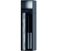 hansgrohe XtraStoris Rock porte-balais de toilette intégré 56062670 avec porte-papier, porte à carreler, noir mat