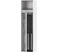 hansgrohe XtraStoris Rock Porte-brosse WC avec porte-papier, encastré, porte carrelable, 145x140x595mm, 56062700
