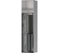 hansgrohe XtraStoris Rock Porte-brosse WC avec porte-papier, encastré, porte carrelable, 145x140x595mm, 56062800