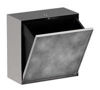 Hansgrohe Poubelle encastrée XtraStoris Rock – porte carrelable – acier inoxydable brossé