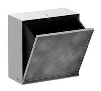 hansgrohe XtraStoris Rock poubelle, encastrée, porte carrelable, 390x140x390mm, 6 Betteres de capacité, 56090700, Couleur: Blanc mat