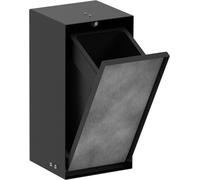 hansgrohe XtraStoris Rock poubelle, encastrée, porte carrelable, 240x140x390mm, 2,5 Betteres de capacité, 56063670, Couleur: noir mat