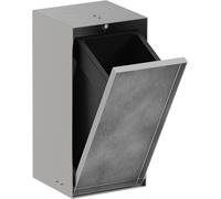 hansgrohe XtraStoris Rock poubelle, encastrée, porte carrelable, 240x140x390mm, 2,5 Betteres de capacité, 56063800, Couleur: acier inoxydable brossé