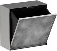 hansgrohe XtraStoris Rock poubelle, encastrée, porte carrelable, 390x140x390mm, 6 Betteres de capacité, 56090800