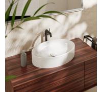 Hansgrohe Lavabo à poser Xuniva D 55x40 cm sans trop-plein sans trou pour robinet blanc mat 60165450