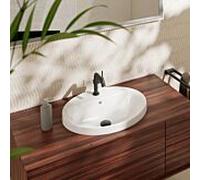 hansgrohe Xuniva lavabo à encastrer 60160450 550x450mm, avec trou pour robinetterie, avec trop-plein, blanc