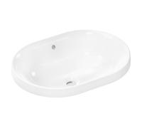 Hansgrohe Lavabo Xuniva U encastré ovale 55x40 cm blanc mat SmartClean avec trop-plein sans trou