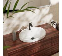 Hansgrohe Xuniva U lavabo 55x45 cm ovale encastrée blanc mat 61064450