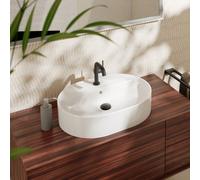 hansgrohe Xuniva U lavabo à poser, avec trop-plein, 1 trou pour robinet, 600x450mm, blanc, 60171450