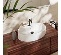 hansgrohe Xuniva D lavabo à poser, avec trop-plein, 1 trou pour robinet, 600x450mm, blanc, 60170450