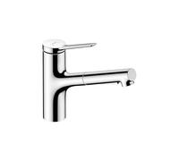 hansgrohe Zesis 74800001 Robinet de cuisine chromé à poignée unique avec pulvérisateur extractible pour évier de cuisine