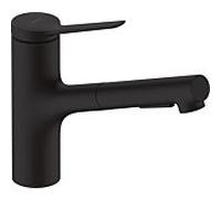 hansgrohe Zesis M33 150 mélangeur de cuisine 74803670 douchette, 2jet, sBox lite, noir mat