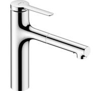 HANSGROHE Zesis M33 Mitigeur de cuisine 160 avec douchette extractible 2 jets chromé 74801000