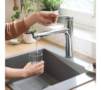 Hansgrohe Mitigeur de cuisine Zesis M33 monocommande sur pied, douchette extractible 2 jets, chromé