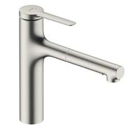 Hansgrohe Zesis M33 - Mitigeur d'évier 160, avec douchette extractible et inverseur, aspect inox 74801800