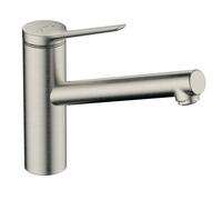 Hansgrohe Mitigeur de cuisine sur pied Zesis M33 ComfortZone 150 1 jet saillie 220 mm Inox 74802800