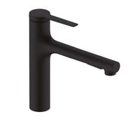 Hansgrohe Mitigeur de cuisine Zesis M33 – Saillie 160 mm, douchette extractible 2 jets – Noir mat